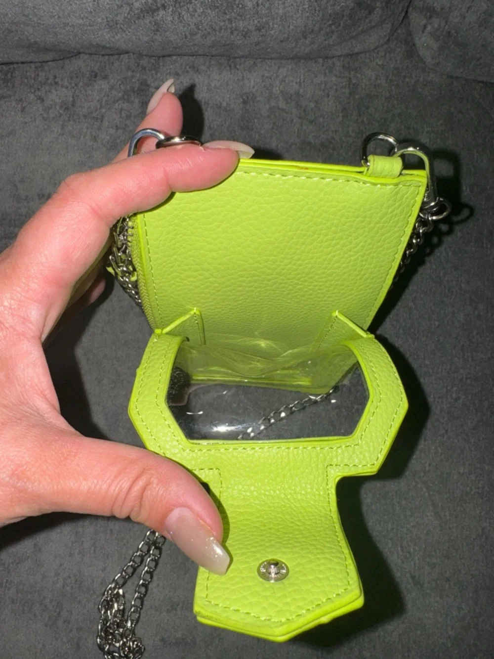 Crossbody Phone Bag - Neon Green - Picture 12 of 17
